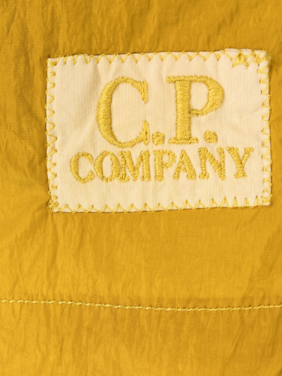 Shop C.p. Company Logo-patch Detail Swim Shorts In Gelb