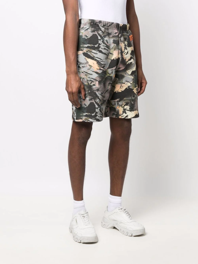 Shop Heron Preston Camouflage-print Track Shorts In Grün