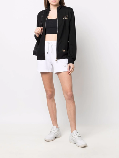 Ea7 Studded-logo Track Jacket In Schwarz
