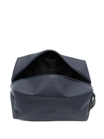 Shop Rains Zip-up Wash Bag In Blau