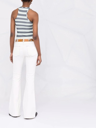 Shop Frame Le High Flared Jeans In Weiss
