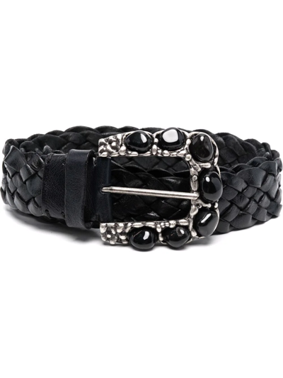 P.a.r.o.s.h P. A.r. O.s. H. Woman Belt Midnight Blue Size S Soft Leather In Schwarz