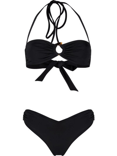 Shop Giuseppe Di Morabito Ring-embellished Bikini Set In Schwarz