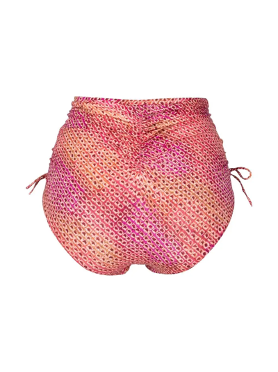 Shop Isabel Marant Selaris Geometric-print Bikini Bottoms In Orange