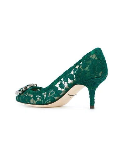 Shop Dolce & Gabbana 'belluci' Pumps In Green