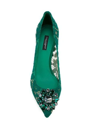 Shop Dolce & Gabbana 'belluci' Pumps In Green