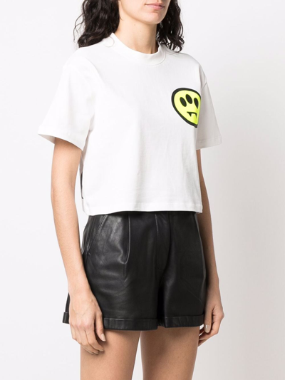 Shop Barrow Cropped T-shirt In White