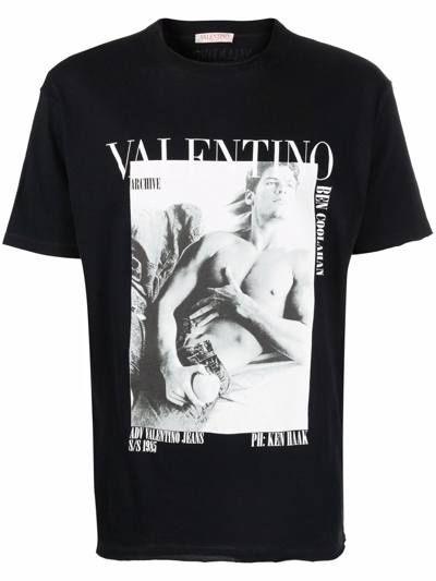 Shop Valentino Archive 1968 T-shirt In Black