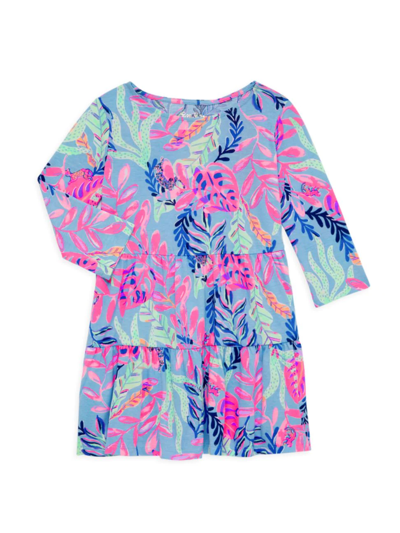 Shop Lilly Pulitzer Little Girl's & Girl's Mini Geanna Dress In Neutral
