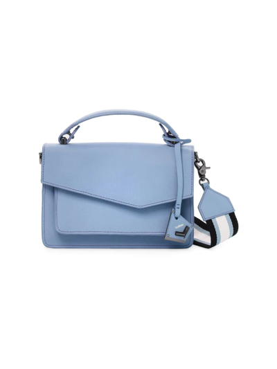 Shop Botkier Cobble Hill Leather Shoulder Bag In Azzurro