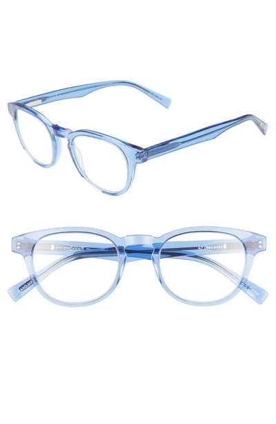 Shop Eyebobs Clearly 47mm Round Reading Glasses In Blue Crystal