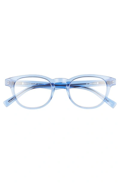 Shop Eyebobs Clearly 47mm Round Reading Glasses In Blue Crystal