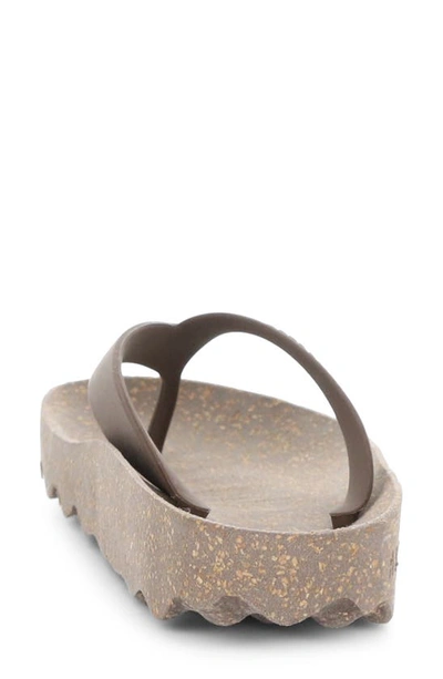 Shop Asportuguesas By Fly London Feel Flip Flop In Brown Rubber