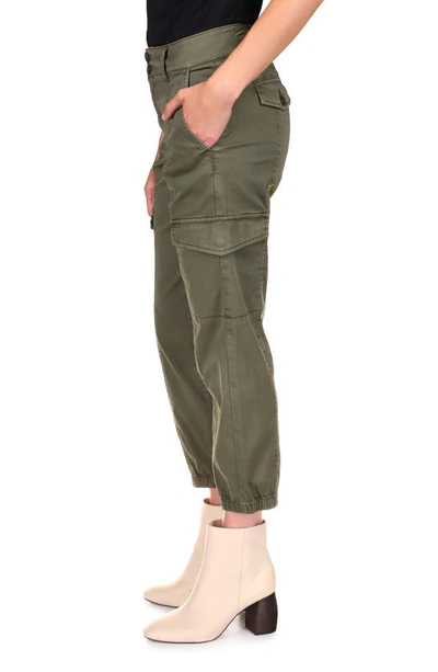 Sanctuary Cali Straight Leg Crop Cargo Pants In Mossy Green