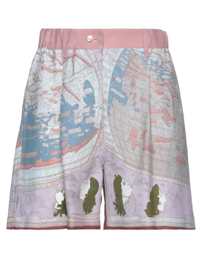Shop Santoni Edited By Marco Zanini Woman Shorts & Bermuda Shorts Lilac Size 6 Viscose In Purple