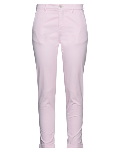 Shop Pence Woman Pants Pink Size 6 Cotton, Elastane