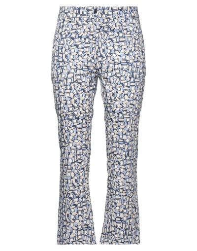 Shop Kangra Cashmere Kangra Woman Pants Midnight Blue Size 8 Cotton, Elastane