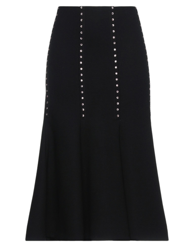 Shop Valentino Midi Skirts In Black
