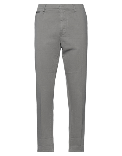 Shop Dondup Man Pants Grey Size 34 Cotton, Elastane