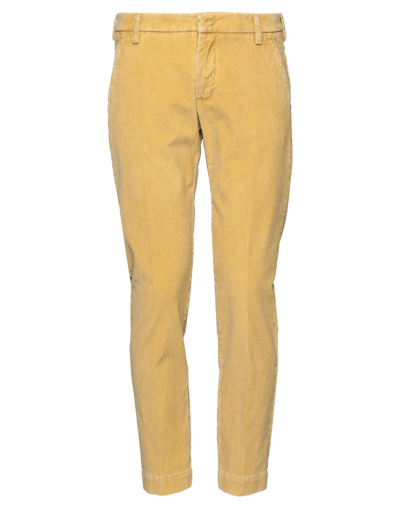 Shop Entre Amis Man Pants Ocher Size 31 Cotton, Elastane In Yellow
