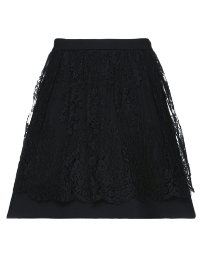 Shop Valentino Mini Skirts In Black