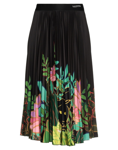 Shop Valentino Garavani Woman Midi Skirt Black Size S Polyester, Polyamide