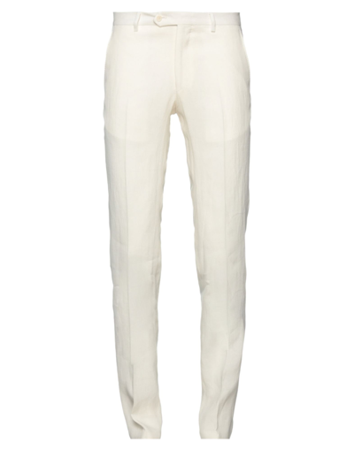 Shop Tombolini Man Pants White Size 34 Linen