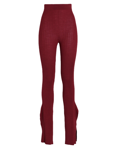 Shop Stella Mccartney Woman Pants Burgundy Size 4-6 Virgin Wool, Silk, Wool, Polyamide, Elastane In Red