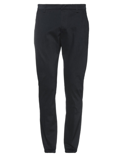 Shop Dondup Man Pants Midnight Blue Size 38 Cotton, Elastane