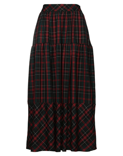 Shop Filbec Woman Maxi Skirt Dark Green Size S Polyester, Viscose