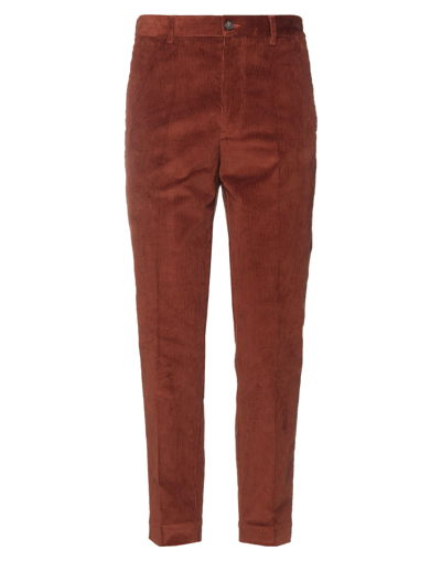 Shop Mauro Grifoni Grifoni Man Pants Brown Size 28 Cotton, Elastane