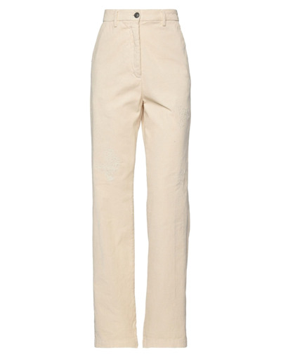 Shop White Sand 88 Pants In Beige