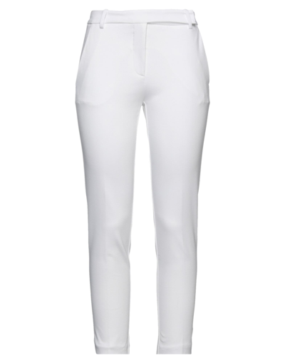 Shop Pinko Woman Cropped Pants White Size 10 Viscose, Polyamide, Elastane
