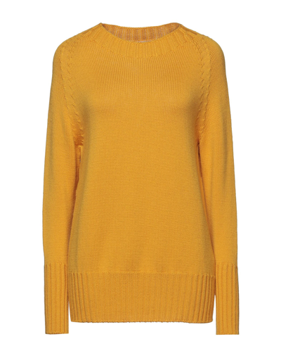 Shop Drumohr Woman Sweater Ocher Size M Merino Wool In Yellow