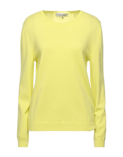 Shop Valentino Garavani Woman Sweater Light Yellow Size 8 Cashmere