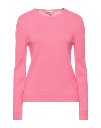 Shop Valentino Garavani Woman Sweater Fuchsia Size 8 Cashmere In Pink