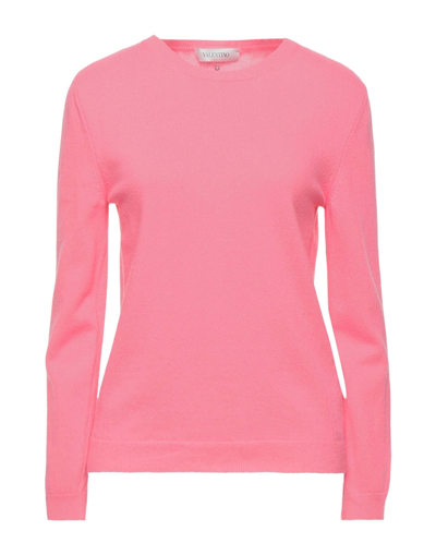 Shop Valentino Garavani Woman Sweater Fuchsia Size 8 Virgin Wool, Cashmere In Pink