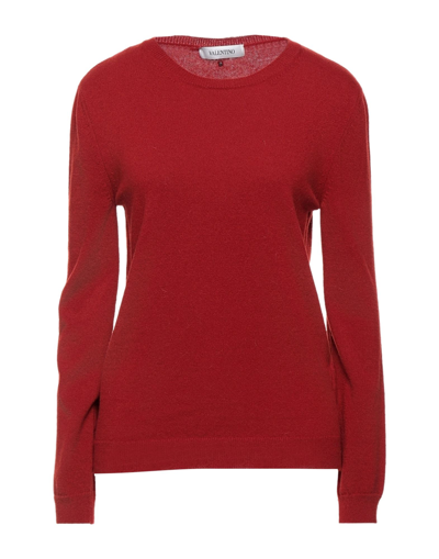 Shop Valentino Garavani Woman Sweater Brick Red Size 6 Virgin Wool, Cashmere