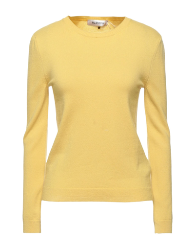 Shop Valentino Garavani Woman Sweater Ocher Size 6 Virgin Wool, Cashmere In Yellow