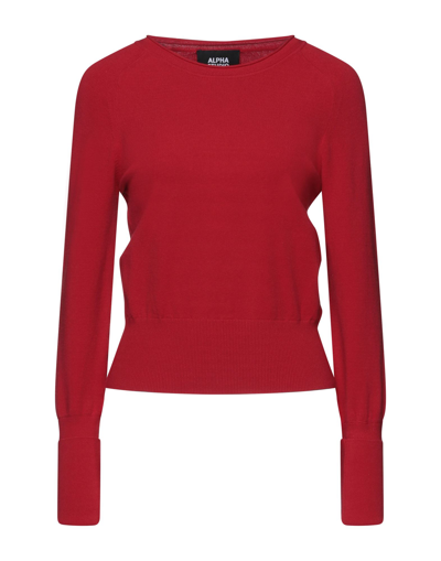 Shop Alpha Studio Sweaters In Red