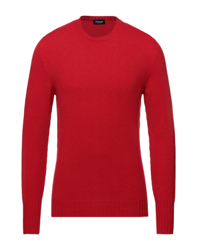 Shop Drumohr Man Sweater Red Size 36 Wool, Polyamide, Cotton