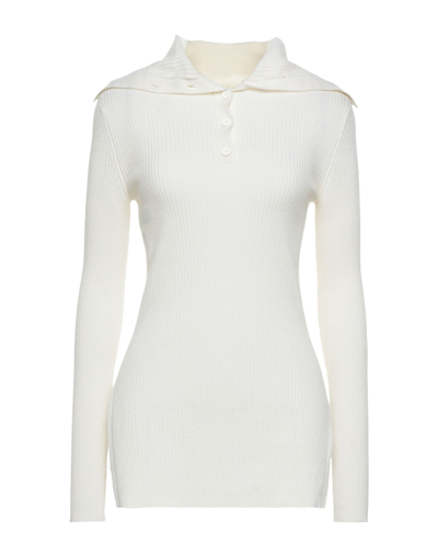 Shop Max & Co . Woman Turtleneck Ivory Size L Acrylic, Wool In White