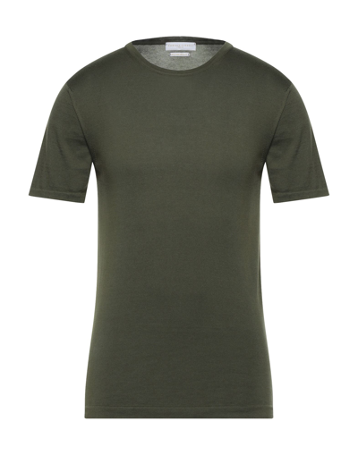 Shop Daniele Fiesoli Man Sweater Military Green Size S Cotton