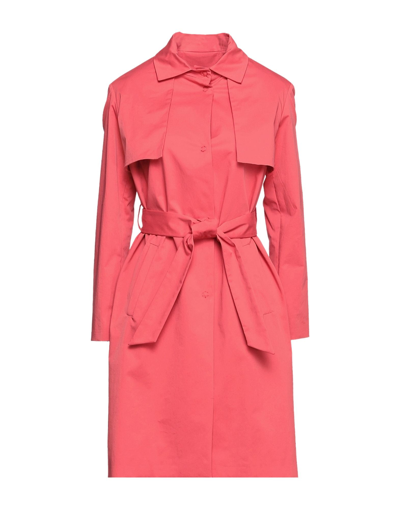 Shop Annie P Overcoats In Coral