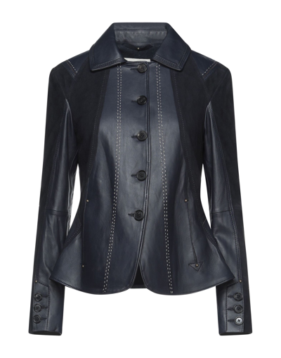 Shop High Woman Jacket Black Size 6 Soft Leather