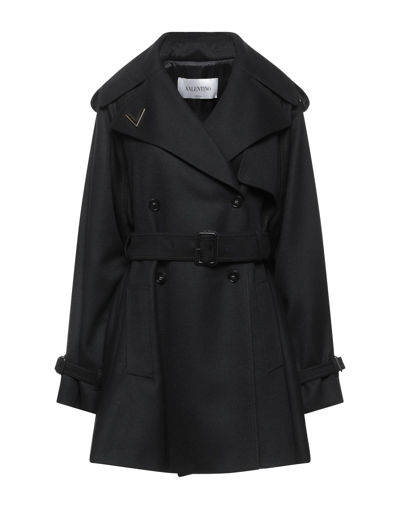 Shop Valentino Coats In Black