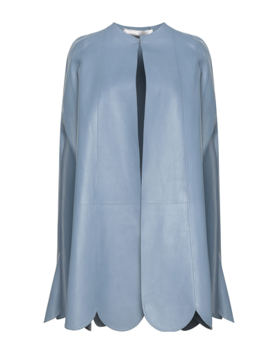 Shop Valentino Capes & Ponchos In Pastel Blue