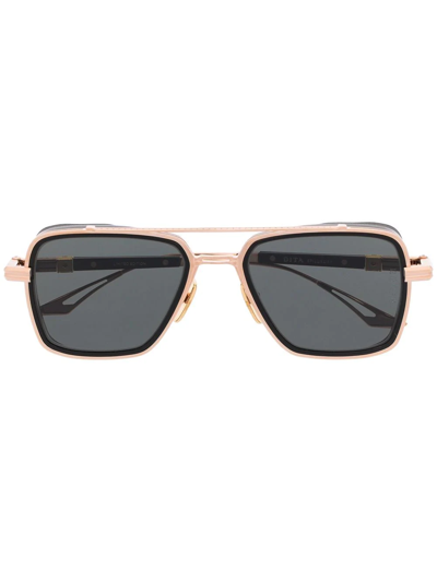 Shop Dita Eyewear Oversized Square-frame Sunglasses In Gold