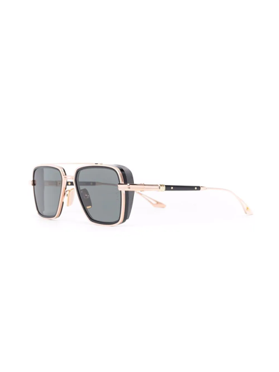 Shop Dita Eyewear Oversized Square-frame Sunglasses In Gold