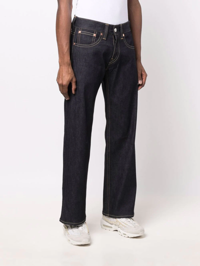 Shop Junya Watanabe Mid-rise Straight Jeans In Blue